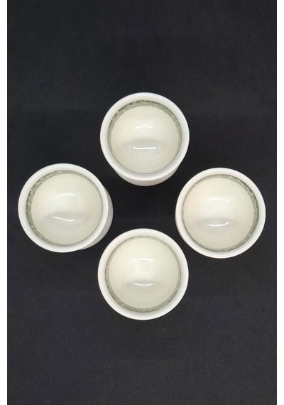 Yeşil Rusticana Porselen 4 Adet Vintage Yumurtalık