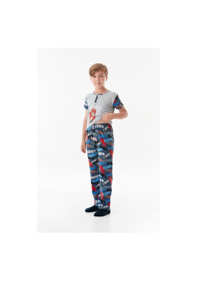 Fullamoda Baskılı Bisiklet Yaka Erkek Çocuk Pijama Takımı 24mıcg631212228-lacivert 24MICG631212228-Lacivert Fullamoda Baskılı Bisiklet Yaka Erkek Çocuk Pijama Takımı 24mıcg631212228-lacivert 24MICG631212228-Lacivert