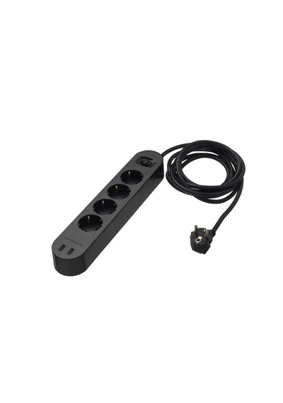 Ikea Koppla 2 Usb Girişli 4'lü Priz, Beyaz, 3 M