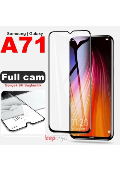Galaxy A71 Zore Kenarları Kırılmaya Dayanıklı Cam Ekran Koruyucu