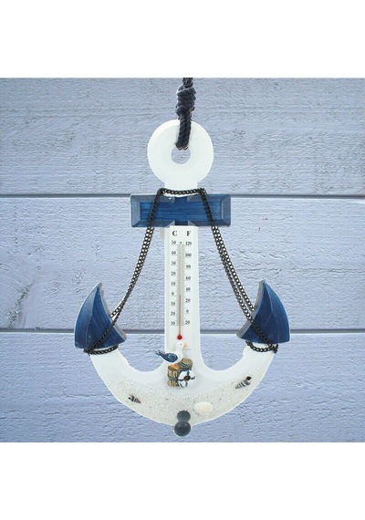 Marin Dekoratif Çapa, Termometreli, 37 cm