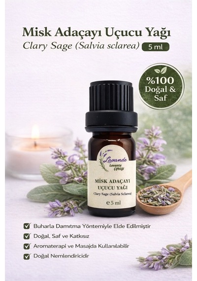 Lavande Lavanta Çiftliği Misk Adaçayı Uçucu Yağı 5 ML
