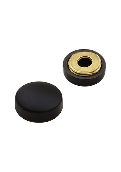 Badem10 10 Adet Dekoratif Vida Kapağı Kapatıcı 15 Mm Mat Siyah Vida Tapası Tıpası
