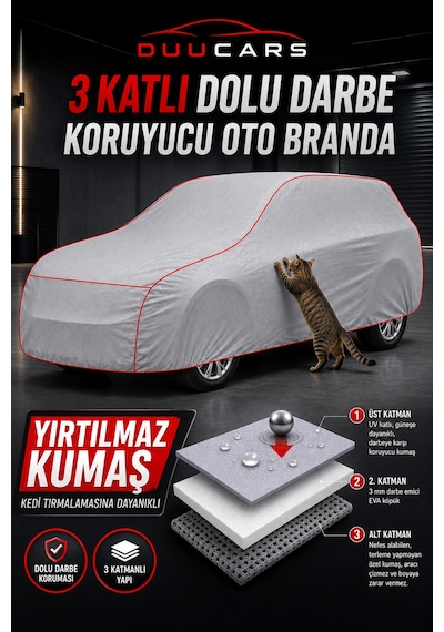 Fiat / Tofaş Doğan 3 Katlı Dolu Ve Güneş Koruyucu Oto Branda