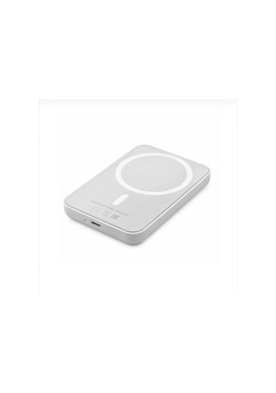 5000mah Magsafe Manyetik Kablosuz Powerbank 15w Hızlı Şarj Ultra İnce Usb-c İphone & Samsung Uyumlu Beyaz