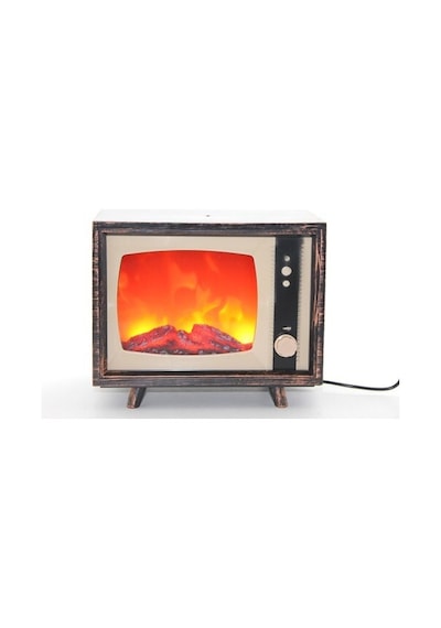 Tv Tasarımlı Ledli Şömine Lamba