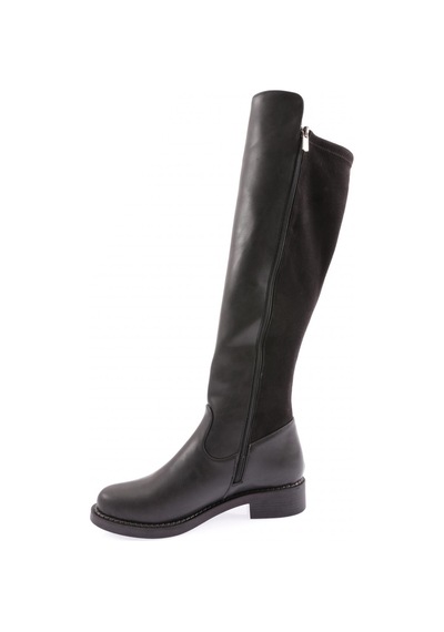 Dgn 615-22k Kadin Fermuarli Knee High Çizme 615-2121-R4864 Siyah