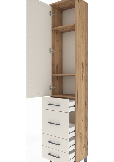 Arges Dolap 3 Raflı 4 Çekmeceli Tek Kapaklı 44x30x221 Çam-aytaşı Çam Arges Dolap 3 Raflı 4 Çekmeceli Tek Kapaklı 44x30x221 Çam-aytaşı Çam