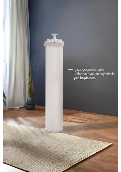 House Plus Hely Açılıp Kapanabilir 360 Dönebilen Kurutmalık Askısı Krem Krt57058 Krem