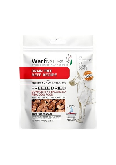 Warfnaturals Freeze Dried - Dana Etli Köpek Maması 300 Gr-21128