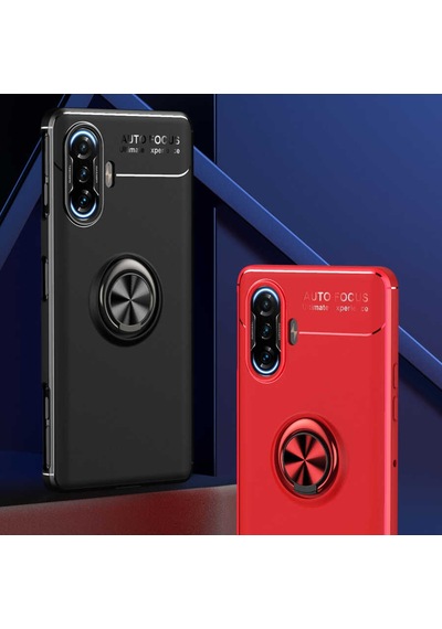Xiaomi Redmi K40 Gaming Kılıf Zore Ravel Silikon Kapak Siyah-Mavi