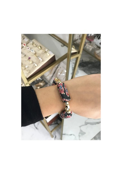 Gol Detaylı Lastikli Model Bileklik - Model 926 Çok Renkli