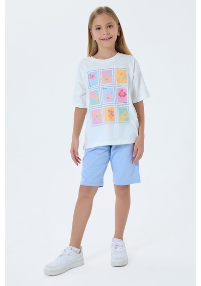 U.s. Polo Assn. Kız Çocuk Mavi Bermuda Takım Us2513-c-v1 Mavi