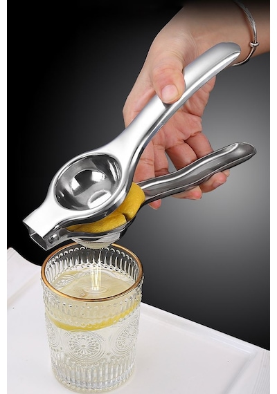 Komple 304 Paslanmaz Çelik Limon Narenciye Sıkacağı Mt126 Gümüş
