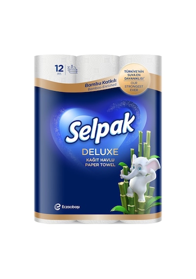 Selpak Deluxe Bambu Katkılı Havlu 12'li - 6 Adet Tarı