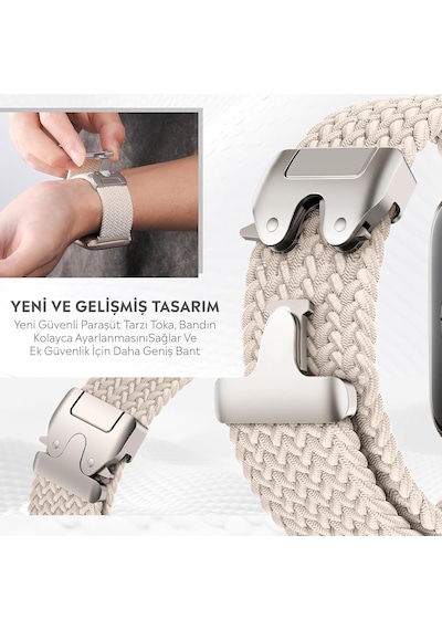 Apple Watch Series Se/11/10/9/8/7/6/5/4/3 İle Uyumlu Kumaş Kordon 49mm/46mm/45mm/44mm Series 1-3 - 42mm Çok Renkli