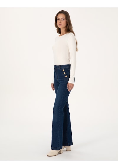 Pierre Cardin Kadın Koyu Mavi Pantolon Jean 50308440-vr032 Koyu Mavi