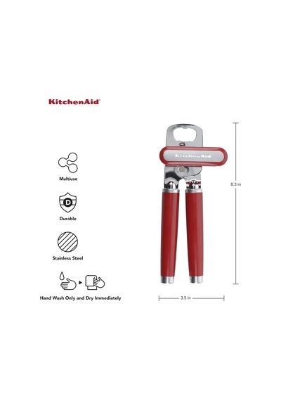 Kitchenaid Klasik Çok Işlevli Konserve Açacağı, 21 Cm, Empire Red Diğer