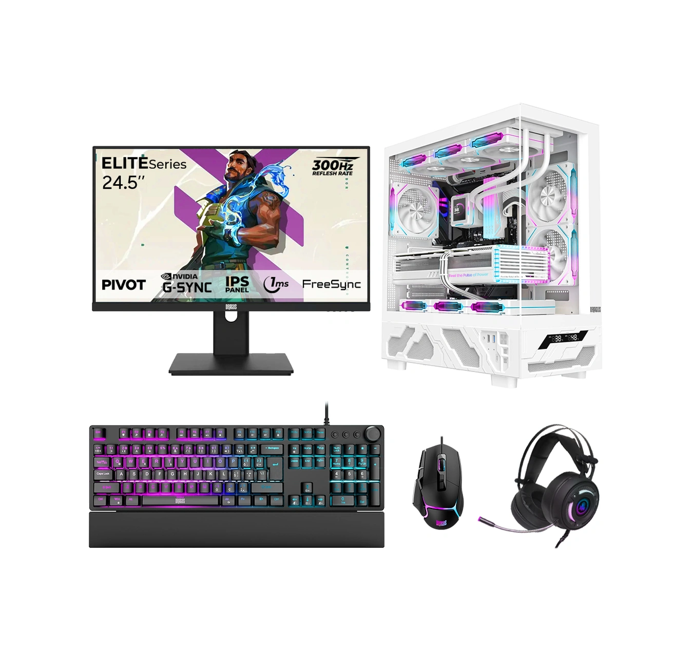 Dragos DRX7762 R7-7700 32 GB 1 TB Nvme SSD 16 GB RTX5060Tİ 24.5" Free Dos Masaüstü Oyuncu Bilgisayarı