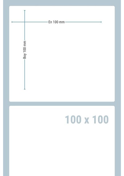 100x100 Mm Termal Barkod Etiketi 500 Adet Diğer