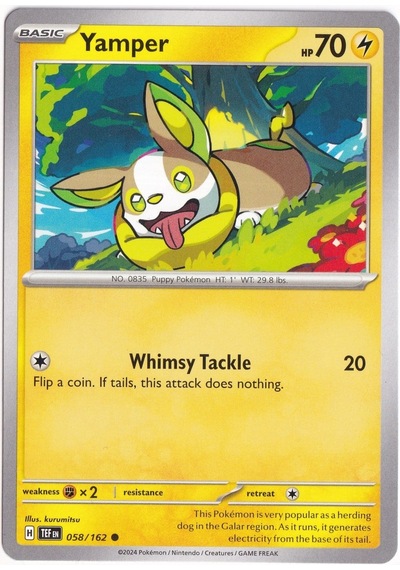 Yamper 058/162 - Temporal Forces - Pokemon Kartı Mint