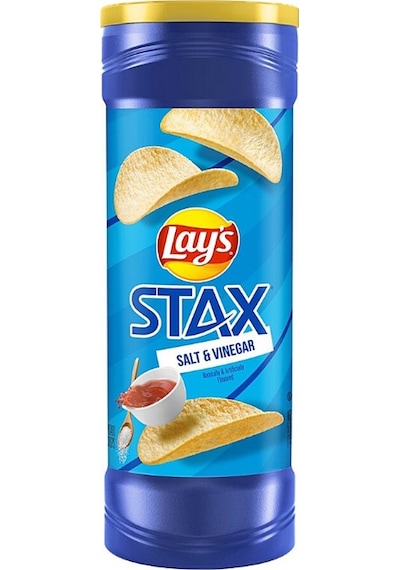 Lays Stax Salt & Vinegar Potato Crisps 156 G