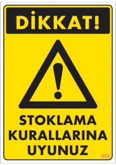 Pvc Levha Quot;Stoklama Kurallarına Uyunuzquot; 25X35 Cm