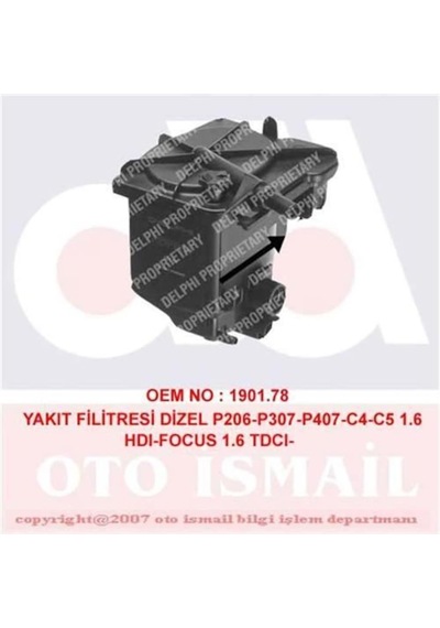 Delphi Hdf939 Mazot Filtresi 206 207 307 308 407 Partner / C3 C4 537422512