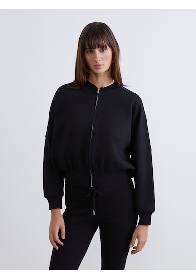 Lcw Vision Siyah Oversize Kadın Kolej Ceket