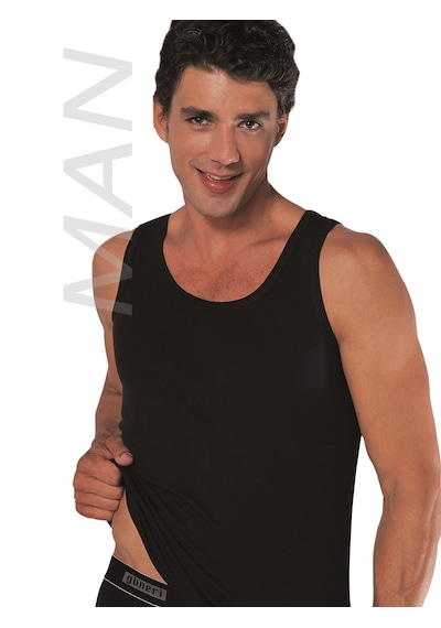 Güneri Underwear Erkek Siyah Süprem Atlet Yüzde Yüz Pamuklu Atlet 3'lü Paket 100-3s Siyah - Siyah