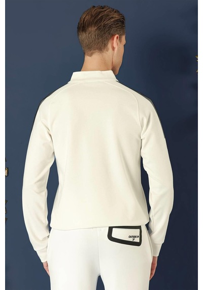 Efor Swt 012 Swea Slim Fit Ekru Spor 47 - Sweatshırt Ekru