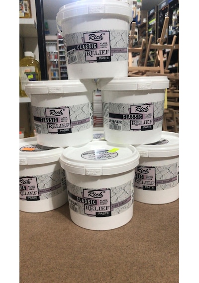 Rich Rölyef Pasta Relıef Paste Beyaz 1200 G Kova