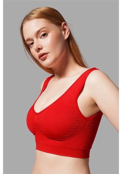 Toparlayıcı Balensiz Pedli Büstiyer 5040 Kırmızı