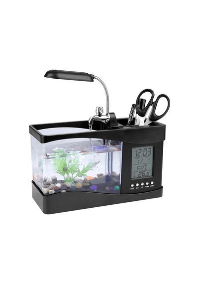 Dailytech Dekoratif Usb Masaüstü Mini Akvaryum Balık Tankı