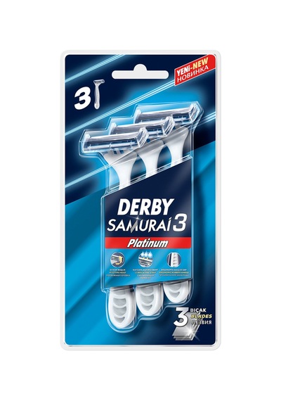 Derby Samurai Platınum 3 Blister 3'lü - 6 Adet Tarı