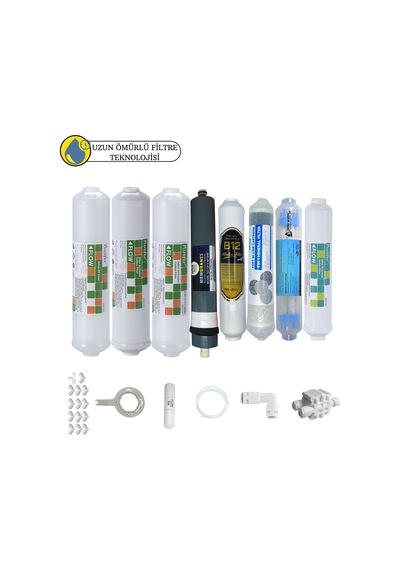 Purefer Kapalı Kasa Su Arıtma Cihazı Sertifikalı 8li B12 Alkali+detox+ Platinium Mebran 4lü Mineral