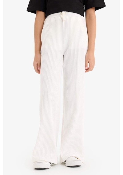 DeFacto Kız Çocuk Wide Leg Geniş Paça Pantolon E1836A825SMER85 Ekru