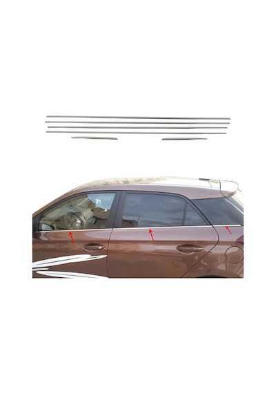 Hyundai İ20 Krom Cam Çıtası 6 Parça 2014-2018 Üzeri