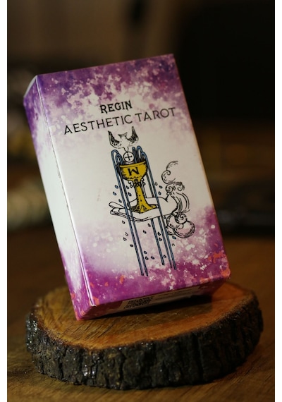 Mor Beyaz Spiritüel Enerji Tarot Destesi 78 Kart - Arındırma Kesesi Hediyeli