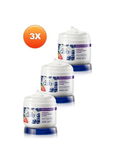 Avon Care Yaban Mersini ve Çilek Özlü El Yüz ve Vücut Kremi 3 x 400 ML