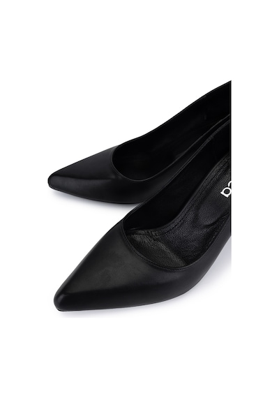 Tamer Tanca Kadın Vegan Siyah Stiletto Ayakkabı 911 225 Bn Ayk Y22 Sıyah Cılt Siyah