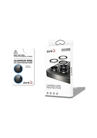 Vendas Apple Uyumlu iPhone 16 Zore Cl-12 Premium Safir Parmak Izi Bırakmayan Anti-reflective Kamera Lens Koruyucu Mavi