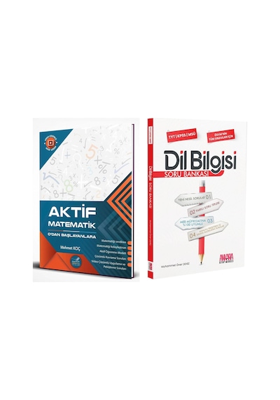 Aktif Öğrenme Tyt Matematik 0 Dan Başlayanlara Ve Akm Dil Bilgisi Soru Bankası Seti 2 Kitap
