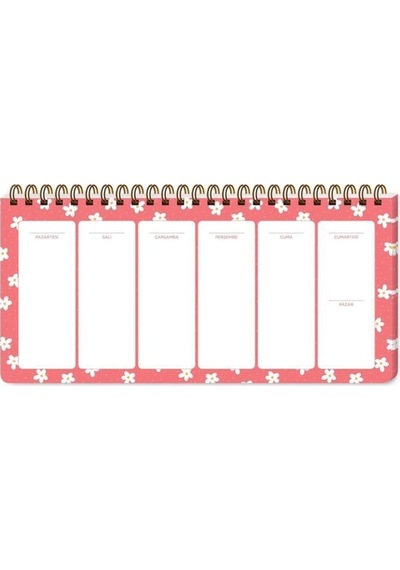 Keskin Color 13x27 Spiralli Haftalık Planlayıcı Minik Papatya Diğer