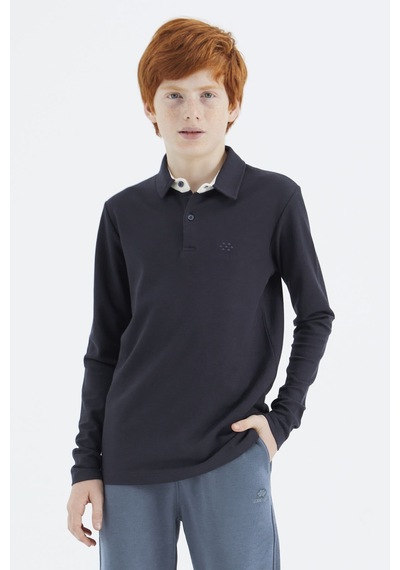 Tommylife Tommy Life Lacivert Polo Yaka Basic Erkek Çocuk T-shirt - 11171 Lacivert