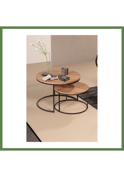 Bezos Special 2'li Orta Sehpa Ceviz Hb006