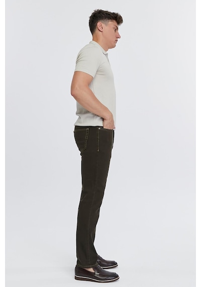 Cedy Denim Regular Fit Jean Martin Yüksek Bel Standart Kesim Esnek Kot Pantolon C336 Kahverengi