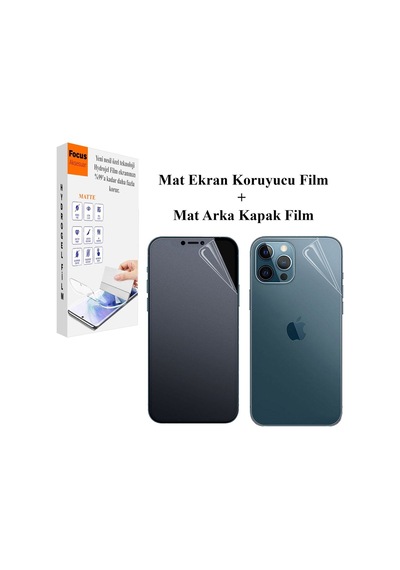 Apple Uyumlu iPhone 11pro Kırılmaz Cam Ön Ve Arka 2in1 Özel Kesim Mat Hydrogel Film