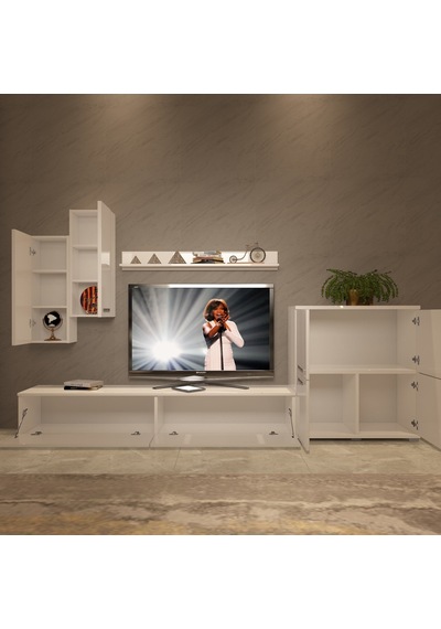 Decoraktiv Eko 6 Slm Std Tv Ünitesi Tv Sehpası Beyaz