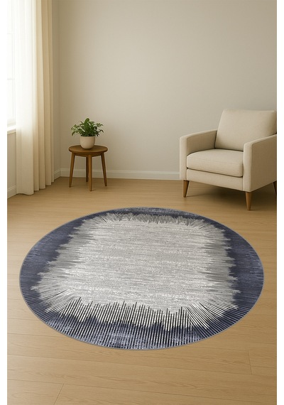 Dijital Baskı Modern Kaymaz Taban Halı H0356 Renkli